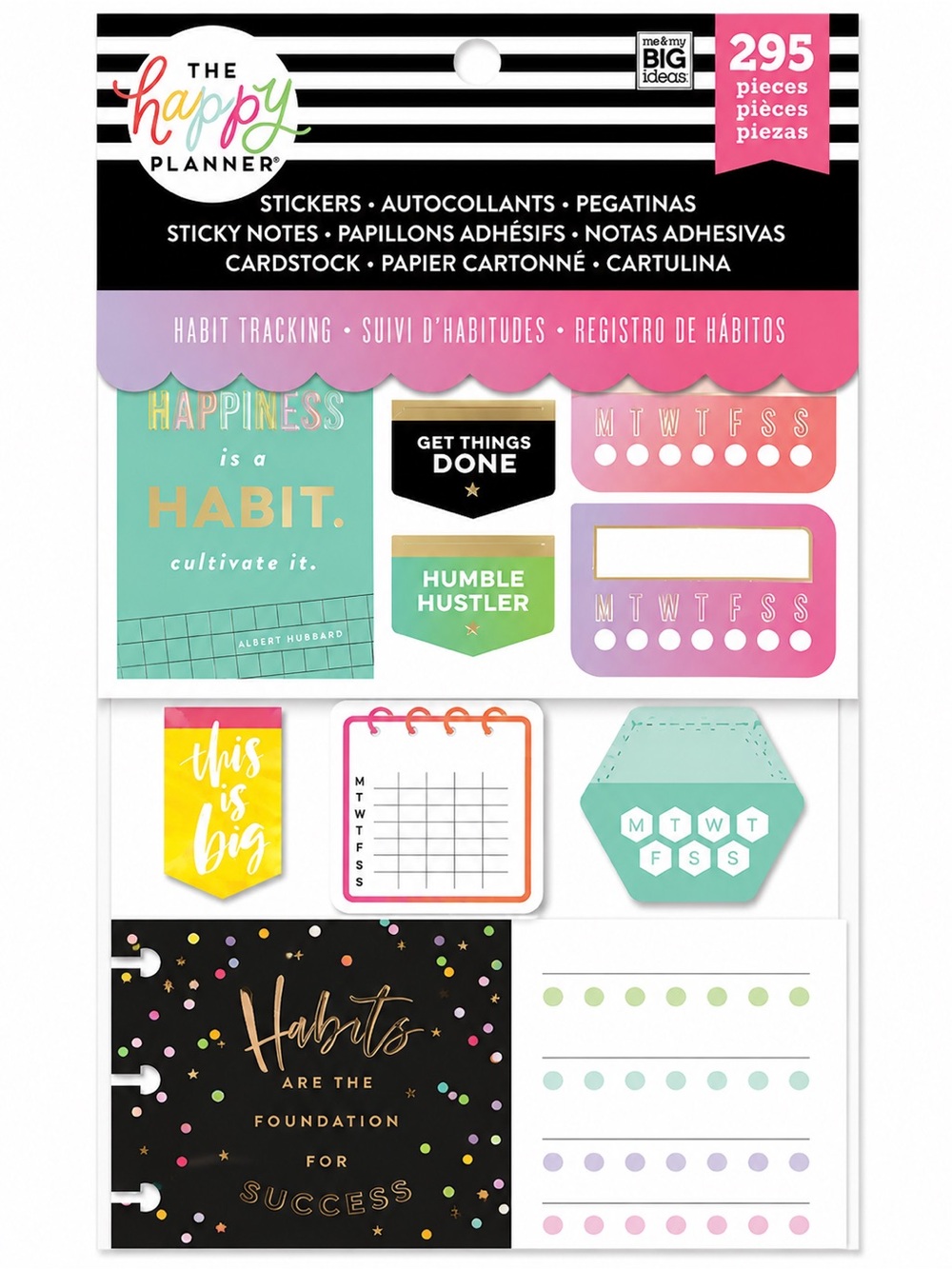 The Happy Planner Habit Tracking 295 Piece Sticker Sticky Note Kitchen